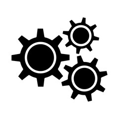 Gear icon template color editable. Gear symbol vector sign isolated on white background 