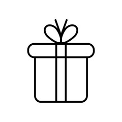 Gift vector icon flat illustration on white background..eps