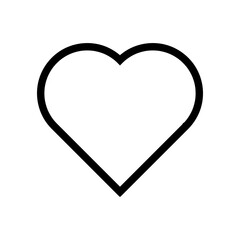 Heart icon template color editable. Heart symbol vector sign isolated on white background..eps