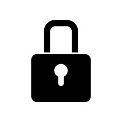 Lock icon template color editable. Lock symbol vector sign illustration on white background..eps