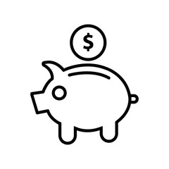 Piggy bank icon template color editable. Piggy bank symbol vector sign illustration on white background..eps