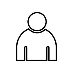 user symbol vector sign isolated on white background