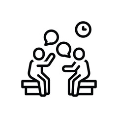 Black line icon for advise 