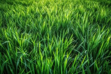 Obraz premium lush green field with a blurred background. Generative AI