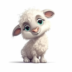 Obraz premium Baby Sheep Cartoon