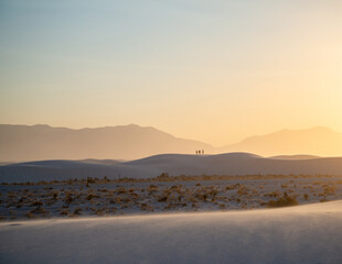 Sunset at the White sands