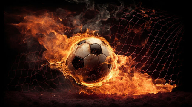 Fire Soccerball Stock Photos - 654 Images