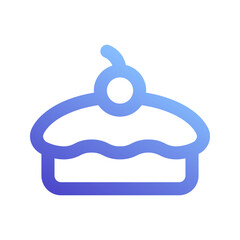 apple pie gradient icon