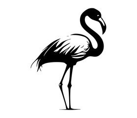 Flamingo, Silhouettes Flamingo SVG, black and white Flamingo vector