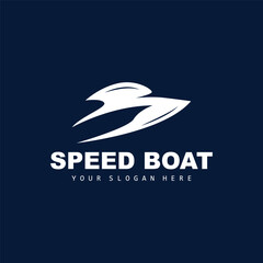 Speed Boat Logo, Fast Cargo Ship Vector, Sailboat, Design For Ship Manufacturing Company, Waterway Shipping, Marine Vehicles, Transportation