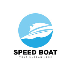 Speed Boat Logo, Fast Cargo Ship Vector, Sailboat, Design For Ship Manufacturing Company, Waterway Shipping, Marine Vehicles, Transportation