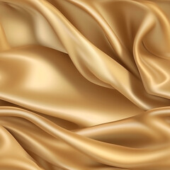 Fototapeta premium Luxury blond gold silk fabric texture, elegant seamless pattern, realistic light and shadow background, photorealistic wallpaper, generative ai