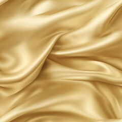 Luxury blond gold silk fabric texture, elegant seamless pattern, realistic light and shadow background, photorealistic wallpaper, generative ai
