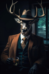 mafia elk surrealism, ai
