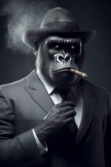 mafia gorilla surrealism, ai