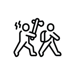 Black line icon for revenge 