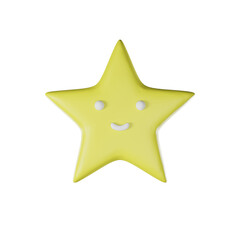 Obraz premium 3d Golden Star isolated on white