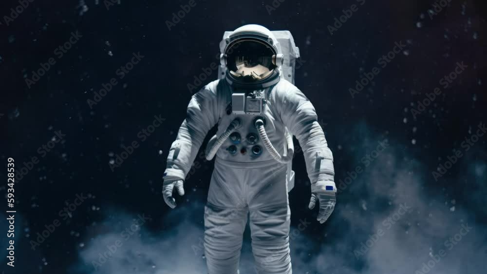 Canvas Prints space suits isolated on space background. motion.