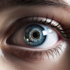 Fototapeta premium Futuristic contact lens 