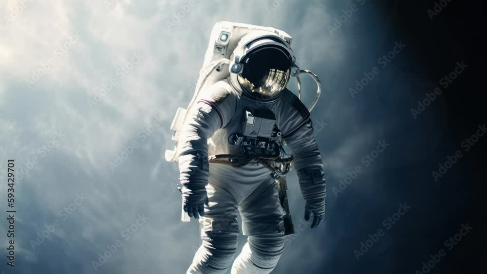 Canvas Prints space suits isolated on space background. motion.
