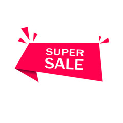 Super sale banner template. Design for marketing and advertising. Flat vector illustration.