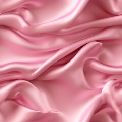 Luxury pink silk fabric texture, elegant seamless pattern, realistic light and shadow background, photorealistic wallpaper, generative ai