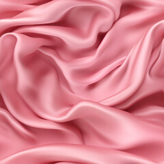 Luxury pink silk fabric texture, elegant seamless pattern, realistic light and shadow background, photorealistic wallpaper, generative ai