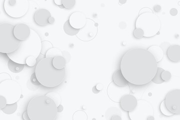 Abstract white geometric modern circle background design