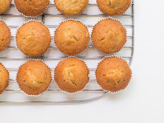 Banana cup cakes from steamy fresh oven