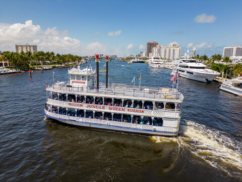  Aerial photo of the Jungle Queen tour boat Fort Lauderdale FL