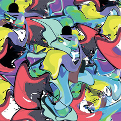 colorful background in graffiti style