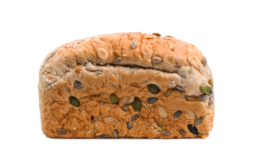 Whole wheat bread on transparent png
