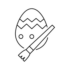 Egg painting icon design. Easter Egg icon. isolated on white background. vector illustration