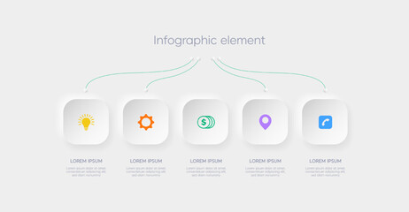 Infographic design template with place for your data with icon, steps, timelines or processes