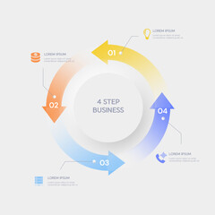 Infographic design template with place for your data with icon, steps, timelines or processes
