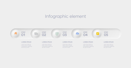 Infographic design template with place for your data with icon, steps, timelines or processes