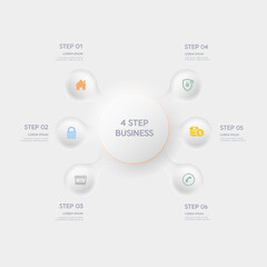 Infographic design template with place for your data with icon, steps, timelines or processes