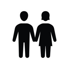 Man woman relationship vector icon