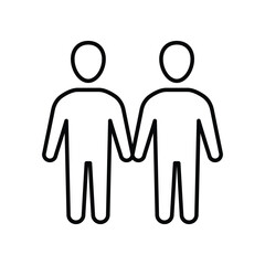 Gay same-sex relationship vector icon