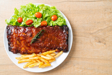 grilled and barbecue ribs pork