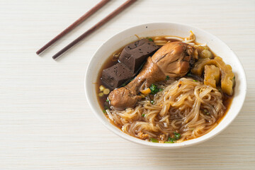 Stewed Chicken Noodle Soup Bowl