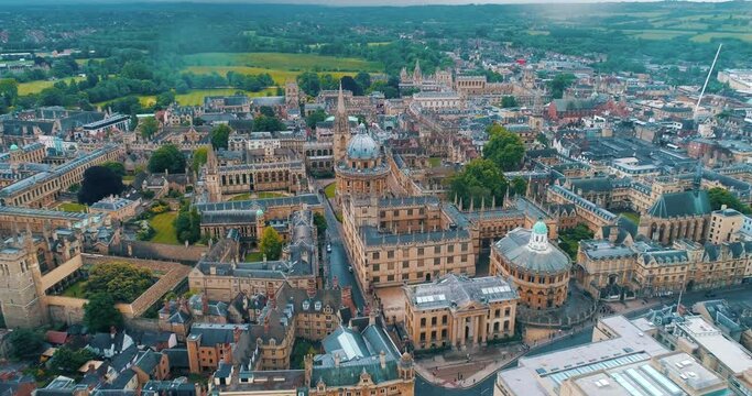 Drone Oxford College England Aerial