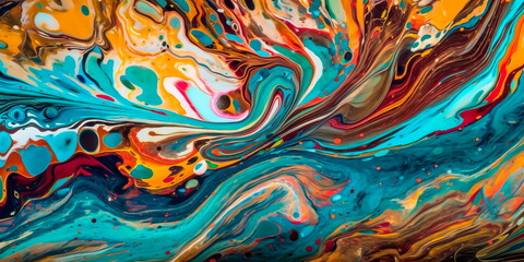 marbled texture with bold colors and swirls. Generative AI