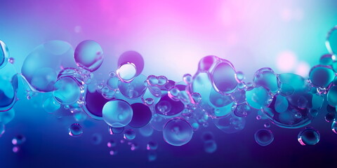 abstract background with a bokeh effect in shades of purple and blue. Generative AI