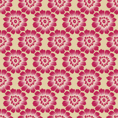Vector viva magenta flower repeats seamless pattern background. Vector illustration