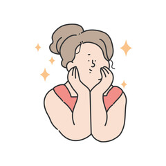 女性　美容　イラスト