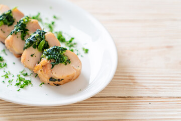 Chicken breasts stuffed with spinach and cheese
