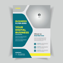 Corporate business flyer template vector a4 size.