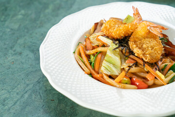 Stir-Fried Udon Noodles in Japanese style - Yaki Udon