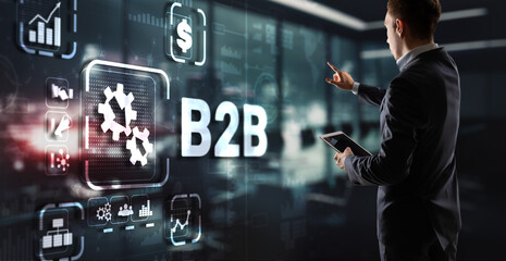 B2B Business Technology Marketing Company Commerce concept. Business to Business